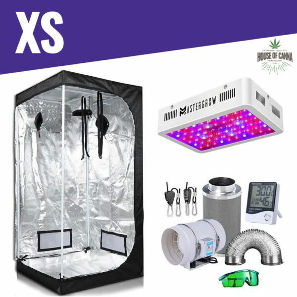 Mastergrow 600W LED Growbox Komplettset XS / 60x60x140cm