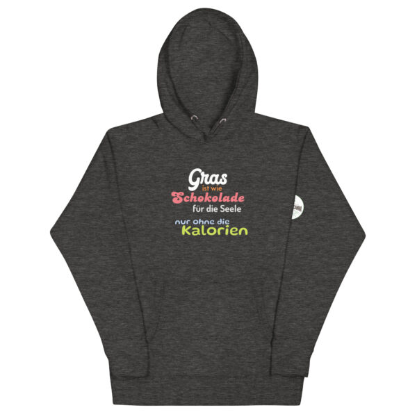 Unisex-Kapuzenpullover Hoodie "Gras ist wie Schokolade für die Seele, nur ohne die Kalorien" – Bild 13