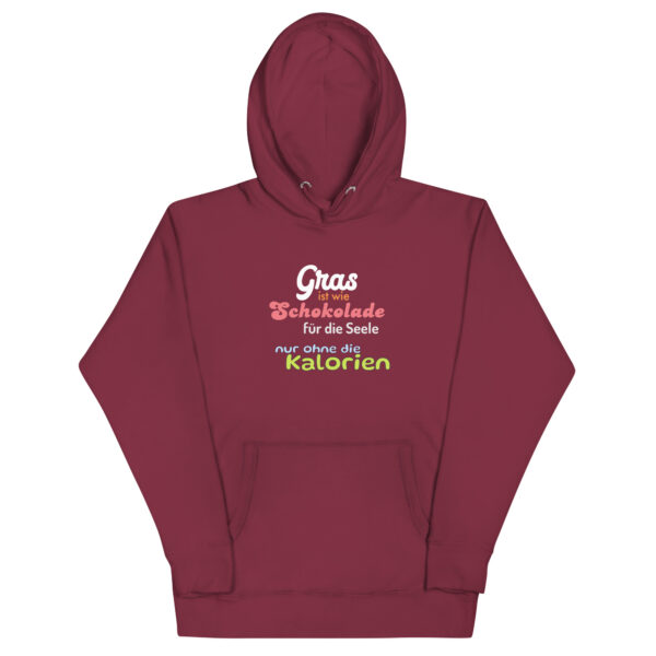 Unisex-Kapuzenpullover Gras ist wie Schokolade für die Seele, nur ohne die Kalorien – Bild 3