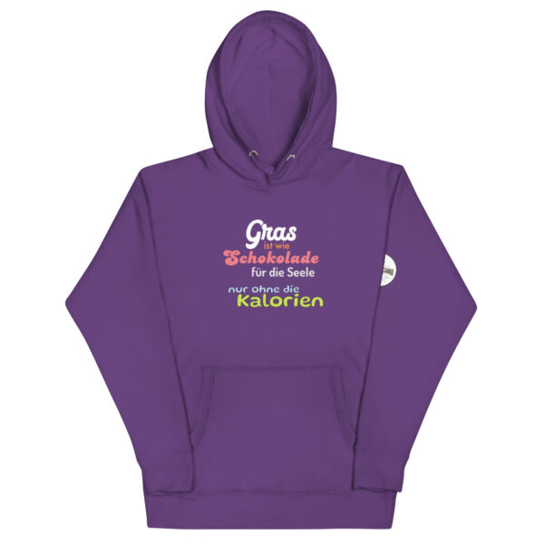 Unisex-Kapuzenpullover Hoodie "Gras ist wie Schokolade für die Seele, nur ohne die Kalorien" – Bild 15