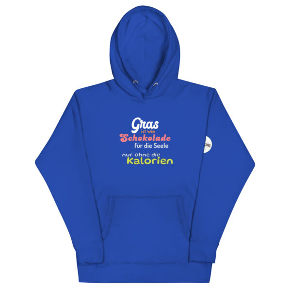 Unisex-Kapuzenpullover Hoodie "Gras ist wie Schokolade für die Seele, nur ohne die Kalorien" – Bild 14